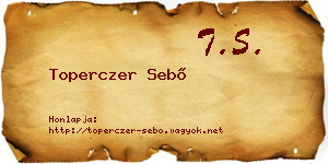 Toperczer Sebő névjegykártya